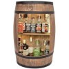 Armoire de Bar LED. Casier à vin Style rétro 81 cm - Tonneau en Bois Table Rustique - Fût en Bois massifStyle Industriel, pou