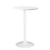 KAYELLES Table de Bar - Mange Debout Design Hauteur réglable - Ronde 60cm SETI Blanc intégral 