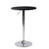KAYELLES Table de Bar - Mange Debout Design Hauteur réglable - Ronde 60cm SETI Blanc intégral 