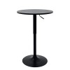 KAYELLES Table de Bar - Mange Debout Design Hauteur réglable - Ronde 60cm SETI Blanc intégral 