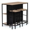IDMarket - Ensemble Table de Bar îlot Detroit et 2 tabourets Design Industriel
