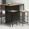 IDMarket - Ensemble Table de Bar îlot Detroit et 2 tabourets Design Industriel
