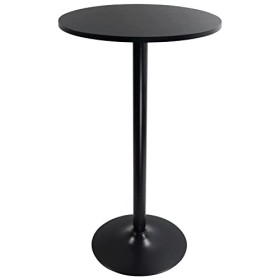 KKTONER Table de Bar Ronde Table de bistrot Table de Bar Table dappoint Noir