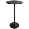 KKTONER Table de Bar Ronde Table de bistrot Table de Bar Table dappoint Noir