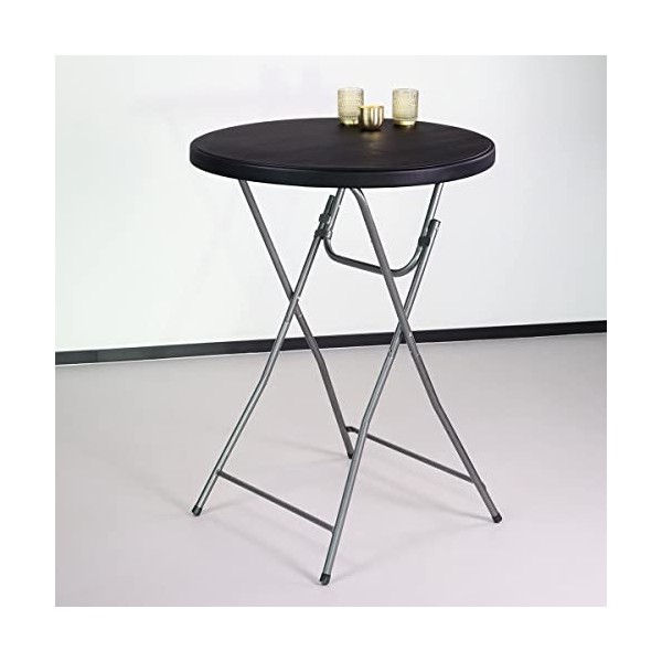 Lizzely Garden & Living Table Haute Mange Debout Blanc 80cm