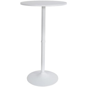 CLP Table De Bar Ronde en Bois I Table De Gastronomie avec Pied en Aluminium Et Plateau en Bois I Table Mange Debout Ø 60 cm 