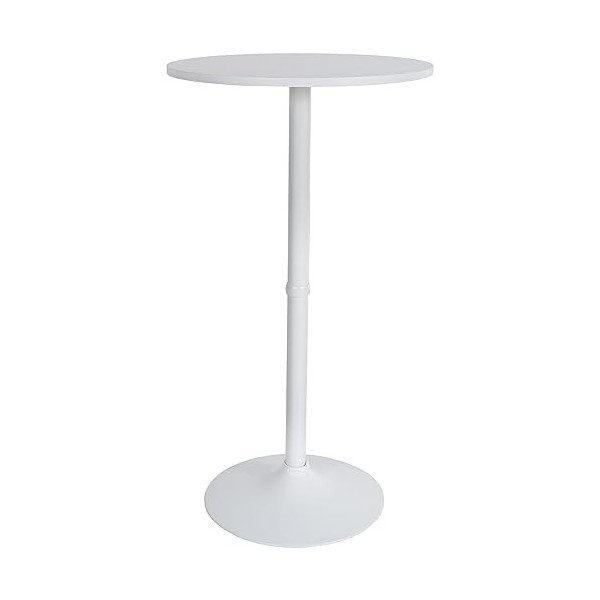 CLP Table De Bar Ronde en Bois I Table De Gastronomie avec Pied en Aluminium Et Plateau en Bois I Table Mange Debout Ø 60 cm 
