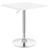 WOLTU BT03sz Table de Bar en MDF avec Pied,Table carrée Hauteur réglable,Noir