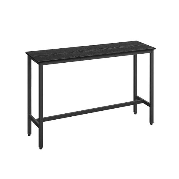 VASAGLE Bar, Haute Fine, Cuisine, Table de Salle à Manger, avec Cadre en Métal, 40 x 140 x 90 cm, Montage Facile, Style Indus