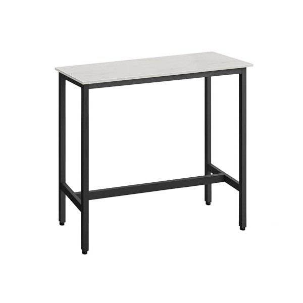 VASAGLE Bar, Haute Fine, Cuisine, Table de Salle à Manger, avec Cadre en Métal, 40 x 140 x 90 cm, Montage Facile, Style Indus