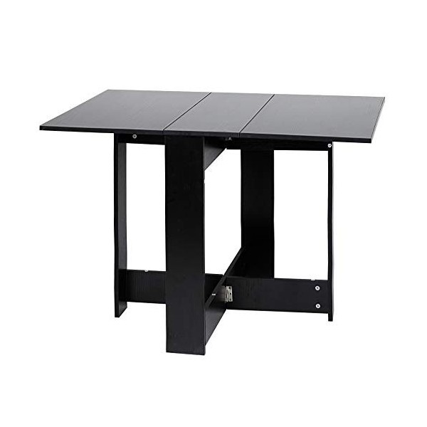 MAYMA Table de Bar Haute en Bois et Métal,60 * 60 * 110cm,Table Haute Cuisine Carrée,Table de Bistrot Tendance au Design Indu