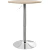 HOMCOM Table de Bar Ronde Table Haute Cuisine Mange-Debout réglable en Hauteur 69-91 cm avec Plateau pivotante à 360° Base en