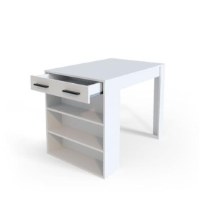 Vicco Table de Bar Repose, Anthracite/Blanc, 67 x 100 cm