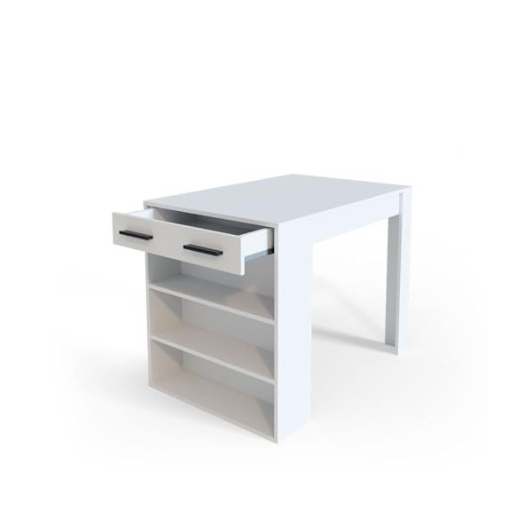 Vicco Table de Bar Repose, Anthracite/Blanc, 67 x 100 cm