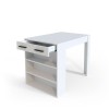 Vicco Table de Bar Repose, Anthracite/Blanc, 67 x 100 cm