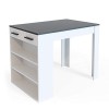 Vicco Table de Bar Repose, Anthracite/Blanc, 67 x 100 cm