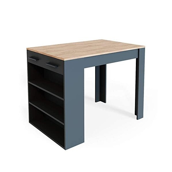 Vicco Table de Bar Repose, Anthracite/Blanc, 67 x 100 cm