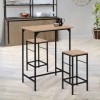 IDMarket - Ensemble Table Haute de Bar Detroit 80 cm et 2 tabourets Design Industriel