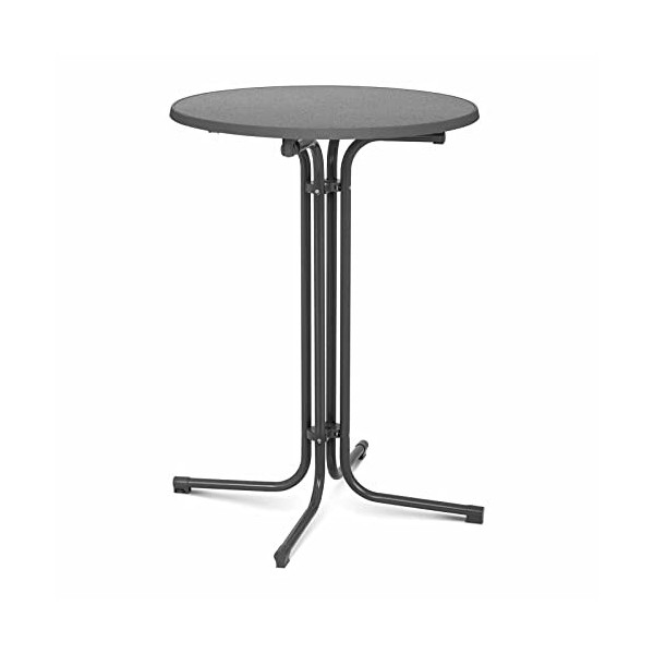 Royal Catering Mange-Debout Mange Debout Table Haute Bistrot Bistro Bar Ronde RC-BIS80FG ø 80 cm, Hauteur de 110 cm, Pliante