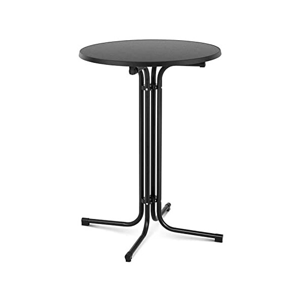 Royal Catering Mange-Debout Mange Debout Table Haute Bistrot Bistro Bar Ronde RC-BIS80FG ø 80 cm, Hauteur de 110 cm, Pliante