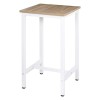 WOLTU 1 Table de Bar Table de Cuisine en aggloméré et métal,Table de bistrot Table Haute 60x60x102cm,Chêne Clair BT34hei