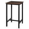 WOLTU 1 Table de Bar Table de Cuisine en aggloméré et métal,Table de bistrot Table Haute 60x60x102cm,Chêne Clair BT34hei