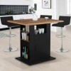 IDMarket - Ilot Central UGO 110 cm Bois Noir et Effet Bois foncé Hawkins avec rangements