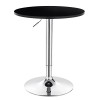 WOLTU BT02ws Table de Bar en MDF avec Pied,Table Ronde Hauteur réglable,Blanc