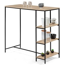 IDMarket - Table de Bar Detroit 2 à 4 Personnes Design Industriel