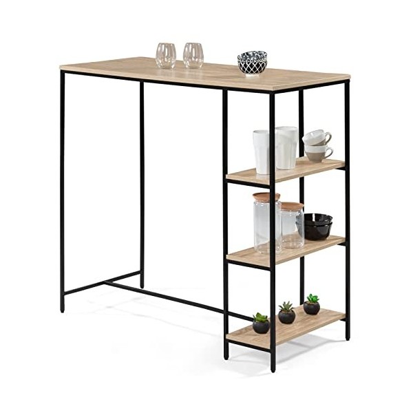 IDMarket - Table de Bar Detroit 2 à 4 Personnes Design Industriel