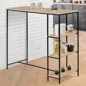 IDMarket - Table de Bar Detroit 2 à 4 Personnes Design Industriel