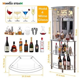 Mango Steam Table Catalina contemporaine moderne pour la maison bar, transparent 