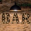 Panneau de bar vintage lumineux avec lettres lumineuses pour bar, chapiteau, accessoires de décoration pour fête, Noël, maria