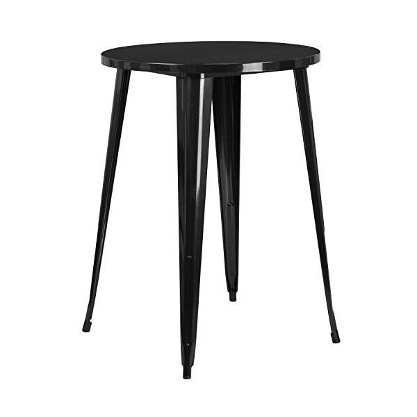 Flash Furniture Table de Bar Ronde intérieur-extérieur en métal, Multicolore