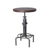 Topower Table de bar industrielle réglable de 80 à 105 cm