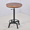 Table de bar vintage de 76,2 à 89,9 cm de hauteur réglable - Table de bistrot industrielle rétro pour cuisine, café, pub - Pl