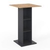 Vicco Table de Bar Rodeo, Anthracite/Chêne de Force doré, 70 x 70 cm