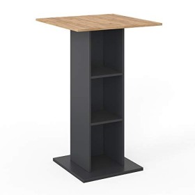 Vicco Table de Bar Rodeo, Anthracite/Chêne de Force doré, 70 x 70 cm