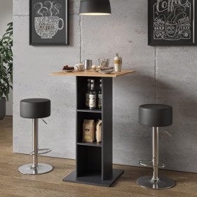 Vicco Table de Bar Rodeo, Anthracite/Chêne de Force doré, 70 x 70 cm