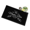 Tapis de comptoir avec inscription « Welcome to ...s bar » personnalisable, noir