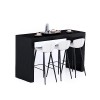 MOBILI FIVER, Table Haute Evolution 90x40, Noyer Américain, Made in Italy