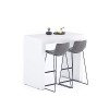 MOBILI FIVER, Table Haute Evolution 90x40, Noyer Américain, Made in Italy