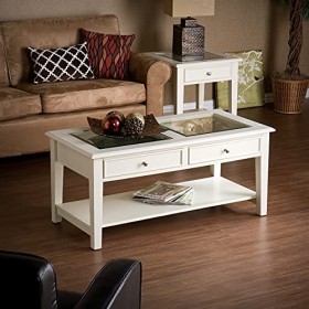 SEI Panorama Cocktail Table – Blanc Cassé