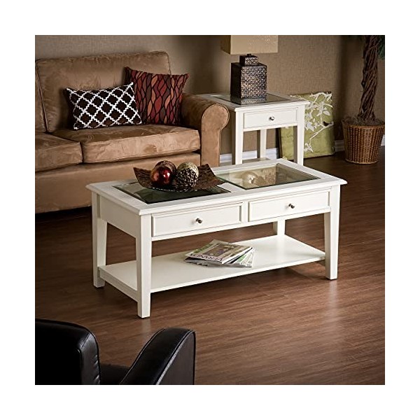 SEI Panorama Cocktail Table – Blanc Cassé