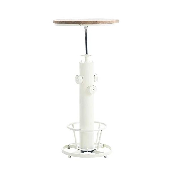 CLP Table Mange-debout Ruhr I Table Style Industriel Réglable En Hauteur I Table Avec Repose-pieds I Table De Bar Avec Platea