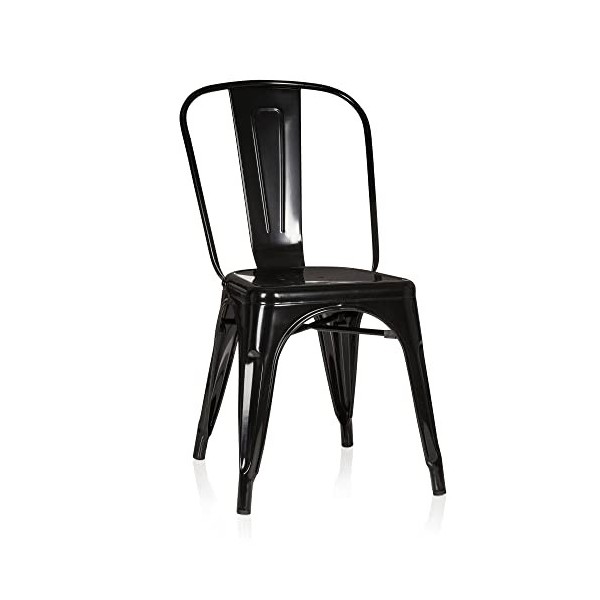 hjh OFFICE 645062 Table de Bar VANTAGGIO High T Métal Rouge, Table de Bar Tendance au Design Industriel