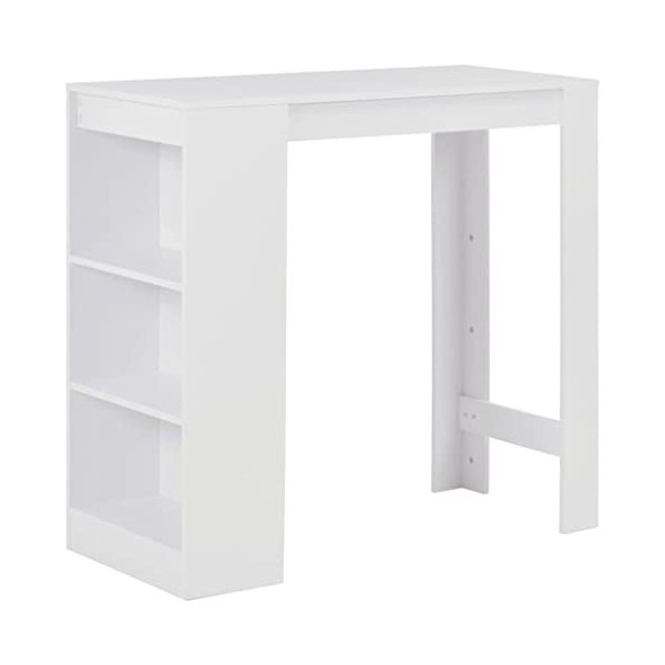 vidaXL Table de Bar avec Etagère Mobilier de Pub Table de Bistrot Table de Salle à Manger Meuble de Cuisine Table de Patio Ma