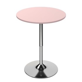 Magshion Table de pub réglable de 70 à 90 cm, table ronde pivotante pour salon, salle à manger, bistrot rose 