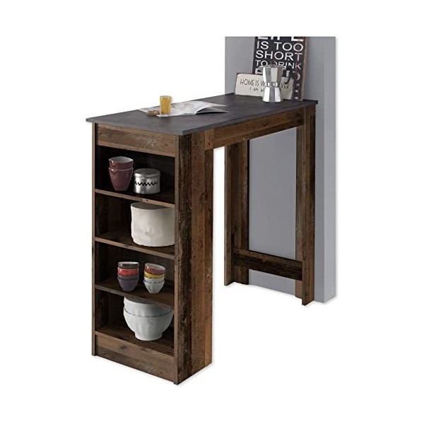 Stella Trading Mojito Table de Bar Moderne, Aspect Comptoir Peu encombrant pour la Cuisine et la Salle à Manger, Bois dingén