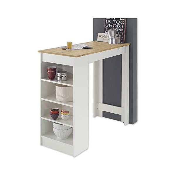 Stella Trading Mojito Table de Bar Moderne, Aspect Comptoir Peu encombrant pour la Cuisine et la Salle à Manger, Bois dingén